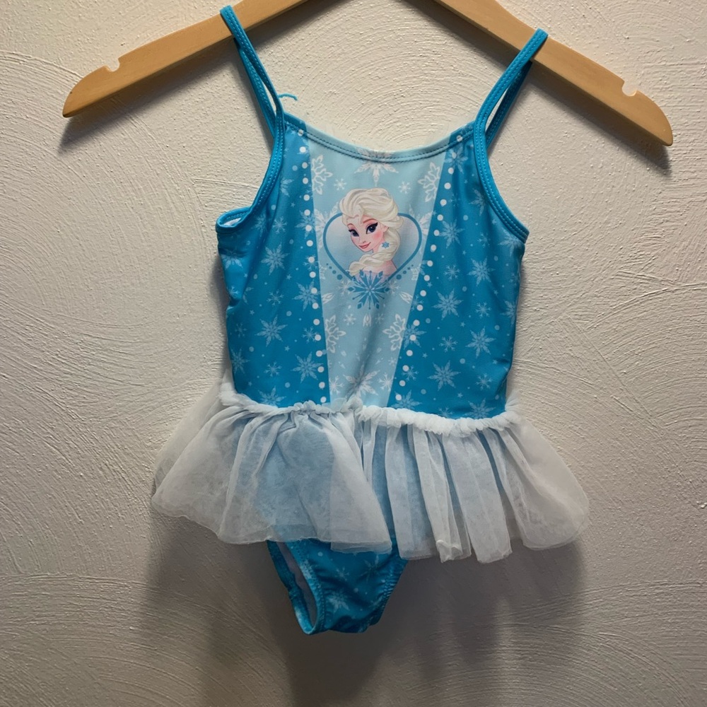 Disney Girls Elsa size 5T swim suit